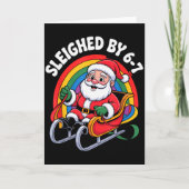 Christmas 67 Funny Xmas Six Seven Ugly Sweater 6-7 Karte (Vorderseite)