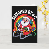 Christmas 67 Funny Xmas Six Seven Ugly Sweater 6-7 Karte (Gelbe Blume)