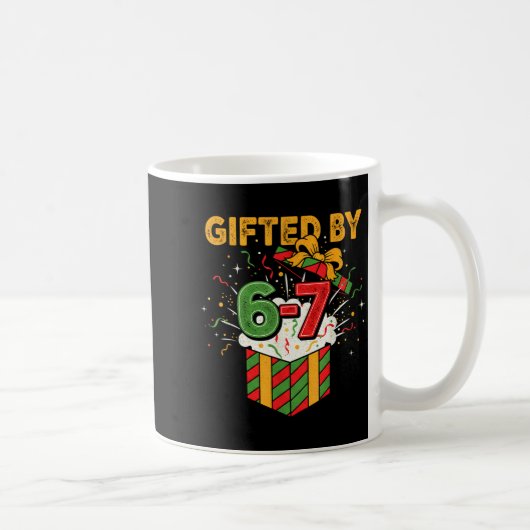 Christmas 67 Meme Design Funny Six Seven Hands 6 7 Kaffeetasse (Rechts)