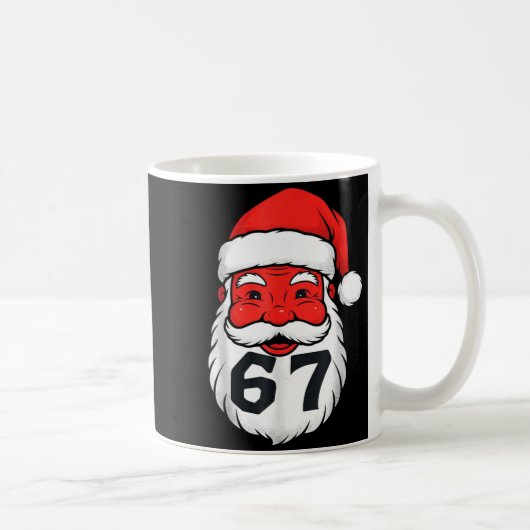 Christmas 67 Meme Design Funny Six Seven Hands 6 7 Kaffeetasse (Rechts)