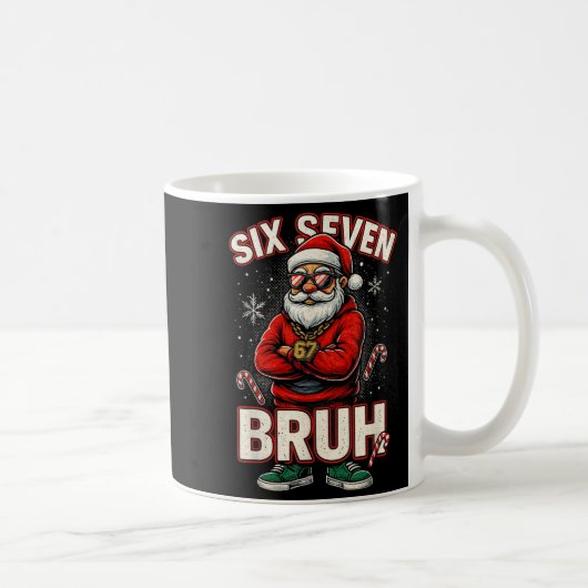 Christmas 67 Meme Design Funny Six Seven Hands 6 7 Kaffeetasse (Rechts)