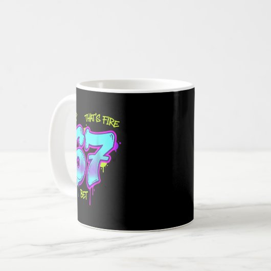 Christmas 67 Meme Design Funny Six Seven Hands 6 7 Kaffeetasse (Vorderseite Links)