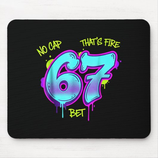 Christmas 67 Meme Design Funny Six Seven Hands 6 7 Mousepad (Vorne)
