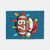 Christmas 67 Meme Football Santa Hat Funny Xmas Bo Fleecedecke (Vorderseite (Horizontal))