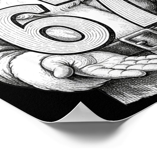 Christmas 67 Meme Funny Six Seven Santa Christmas Poster (Ecke)