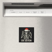 Christmas 67 Meme Skeleton With Santa Hat For Men  Magnet (In Situ (Geschirrspüler))
