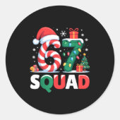 Christmas 67 Squad Brainrot Funny Candy Cane Light Runder Aufkleber (Vorderseite)