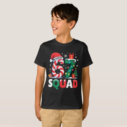 Christmas 67 Squad Brother 6-7 Funny Matching Cand T-Shirt (Vorne ganz)