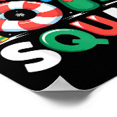 Christmas 67 Squad Funny Candy Cane Lights Holiday Poster (Ecke)