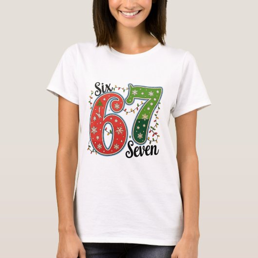 Christmas 67 Tee Six Seven Holiday Meme Gen Z (Vorderseite)