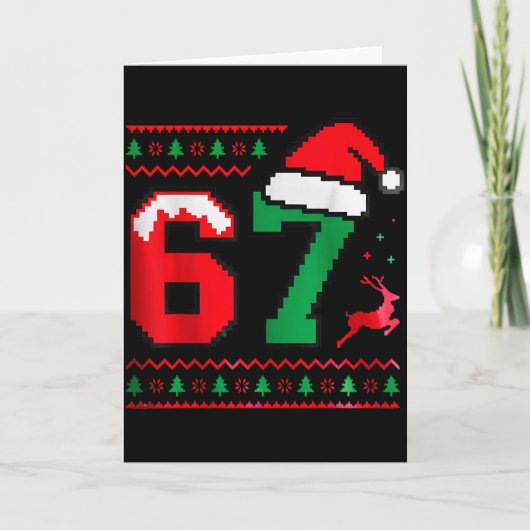 Christmas 67 Ugly Sweater Number 67 Design  Karte (Vorderseite)