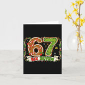 Christmas 67 Xmas Gen Rizzmas 6 7 Santa Brainrot M Karte (Gelbe Blume)