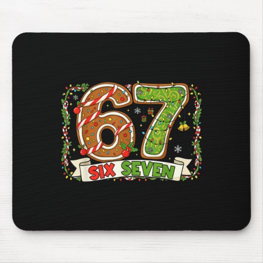Christmas 67 Xmas Gen Rizzmas 6 7 Santa Brainrot M Mousepad (Vorne)