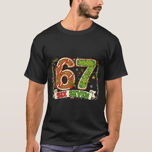 Christmas 67 Xmas Gen Rizzmas 6 7 Santa Brainrot M T-Shirt (Vorderseite)