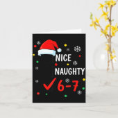 Christmas 6-7 Meme Nice Naughty Checklist Santa Ha Karte (Gelbe Blume)