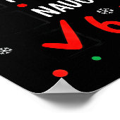 Christmas 6-7 Meme Nice Naughty Checklist Santa Ha Poster (Ecke)