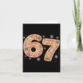 Christmas 6 7 Six Seven Funny 67 Meme Gingerbread Karte (Vorderseite)