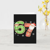 Christmas 6 7 Six Seven Funny 67 Meme Santa Claus Karte (Gelbe Blume)