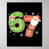 Christmas 6 7 Six Seven Funny 67 Meme Santa Claus  Poster (Vorne)