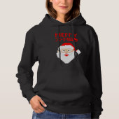 Christmas 8 Bit Pixel Weihnachtsklaus Hoodie (Vorderseite)