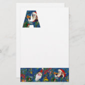 CHRISTMAS A BRIEF / SANTA CLAUS BUGLER MONOGRAM BRIEFPAPIER (Vorne/Hinten)