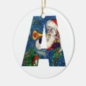 CHRISTMAS A BRIEF / SANTA CLAUS BUGLER MONOGRAM KERAMIKORNAMENT (Links)