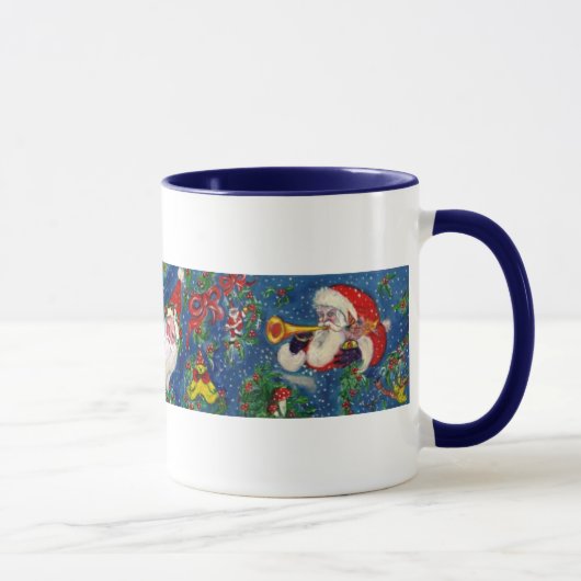 CHRISTMAS A BRIEF / SANTA CLAUS BUGLER MONOGRAM TASSE (Rechts)