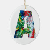 CHRISTMAS A BRIEF / SANTA MIT CHRISTMAS BAUM KERAMIK ORNAMENT (Rechts)