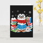 Christmas A Penguin Reading Book Snowflake Cocoa H Karte (Gelbe Blume)