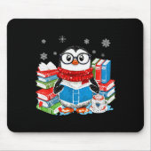 Christmas A Penguin Reading Book Snowflake Cocoa H Mousepad (Vorne)