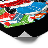 Christmas A Penguin Reading Book Snowflake Cocoa H Poster (Ecke)