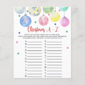 Christmas A-Z Game Card Flyer (Vorne)