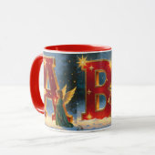 Christmas ABC Festive Holiday Coffee Mug Tasse (Vorderseite Links)