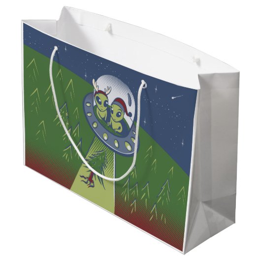 Christmas abduction große geschenktüte (Rückseite Schrägansicht)