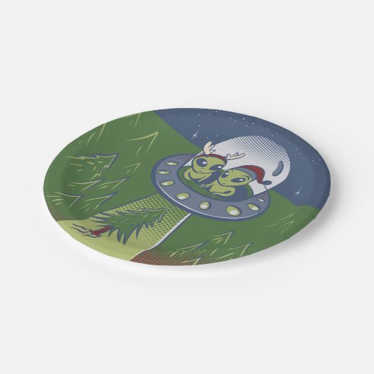 Christmas abduction pappteller (Schrägansicht)