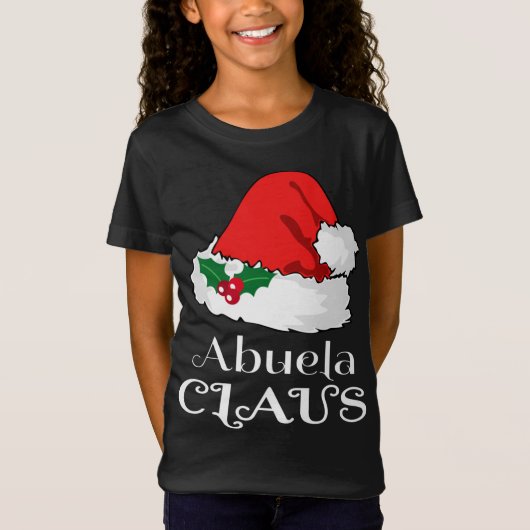 Christmas Abuela Claus Matching Pajama Weihnachtsm T-Shirt (Vorderseite)