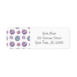 Christmas Address Labels with Ornaments