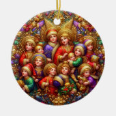 CHRISTMAS ~ Adoring Children 19. Jahrhundert ~ Keramik Ornament (Vorne)