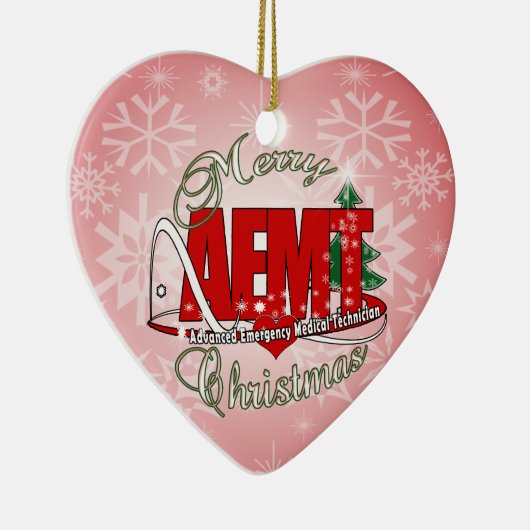 CHRISTMAS AEMT Advanced Emergency Medical Tech Keramikornament (Rechts)
