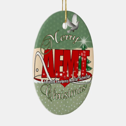 CHRISTMAS AEMT Advanced Emergency Medical Tech Keramikornament (Rechts)