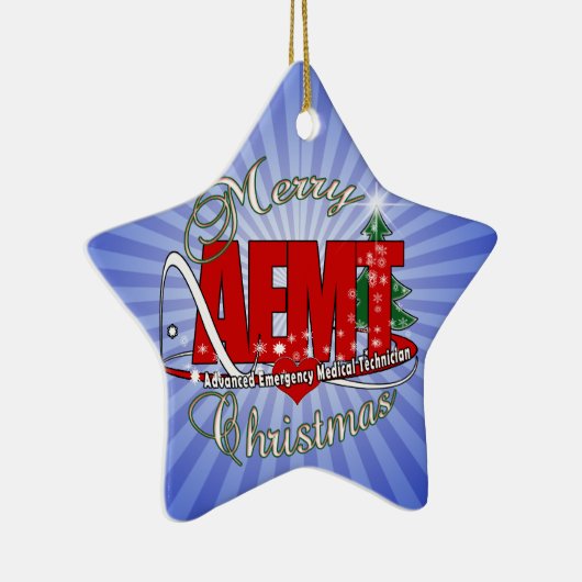 CHRISTMAS AEMT Advanced Emergency Medical Tech Keramikornament (Rechts)