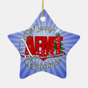 CHRISTMAS AEMT Advanced Emergency Medical Tech Keramikornament
