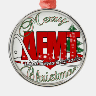 CHRISTMAS AEMT Advanced Emergency Medical Tech Ornament Aus Metall