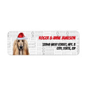 Christmas Afghan Hound Dog Lover Holiday Address (Vorne)