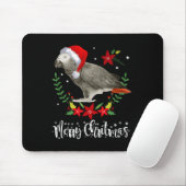 Christmas African Gray Parrot Mousepad (Mit Mouse)
