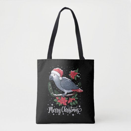 Christmas African Gray Parrot Tasche (Vorderseite)