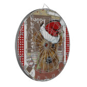 CHRISTMAS AIREDALE DARTSCHEIBE (Vorderseite Links)