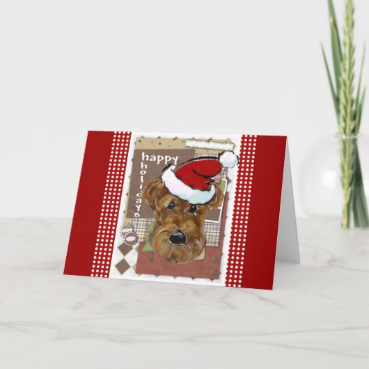 CHRISTMAS AIREDALE FEIERTAGSKARTE (Vorderseite)
