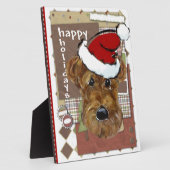 CHRISTMAS AIREDALE FOTOPLATTE (Seite)