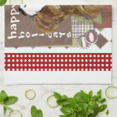 CHRISTMAS AIREDALE GESCHIRRTUCH (Gefaltet)